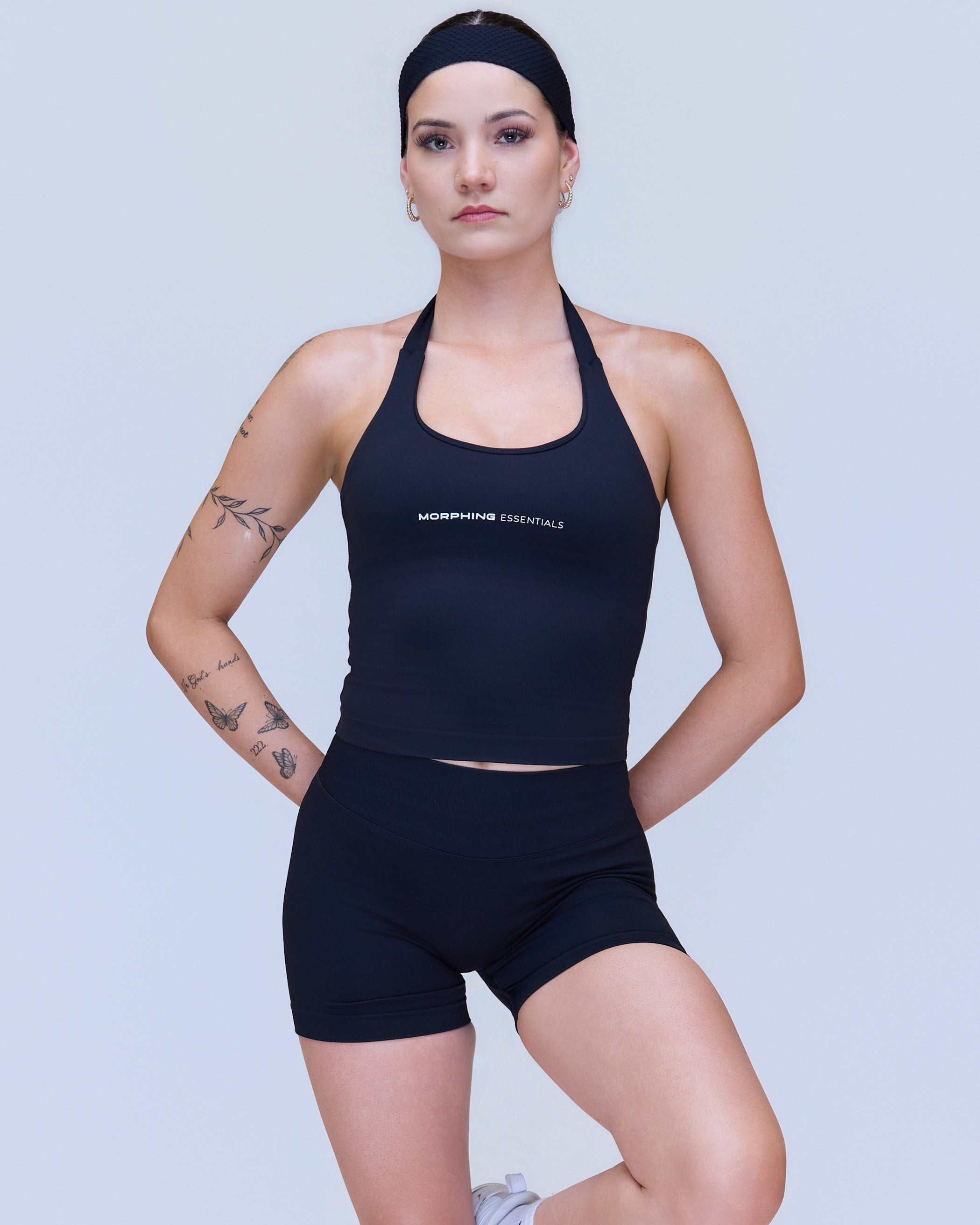 Elite Halter Sports Bra Black